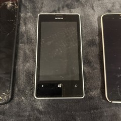 Nokia TA-1515 C300 Smartphone Lot of 3 for Parts Or Repair Cracked