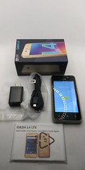 BLU Dash L4 LTE Smartphone, Dual-SIM, 4″ Display, 8GB+1GB RAM, w $5 Prepaid Card