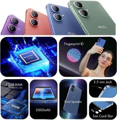 N20 Cell Phone: 6GB RAM, 128GB Storage, 6.6″ Display, Dual SIM, 4G Unlocked