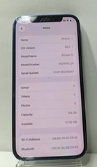 Apple iPhone 12 – 64GB – Unlocked- Blue – HEAVY SCRATCHES -BH 80% -96018