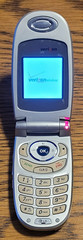 LG VX3300 – Blue Stripes and Silver ( Verizon ) Cellular Flip Phone