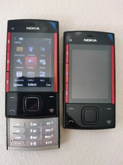 Original Nokia X3-00 Black on Red Unlocked X3-00 Slider GSM Cellphone