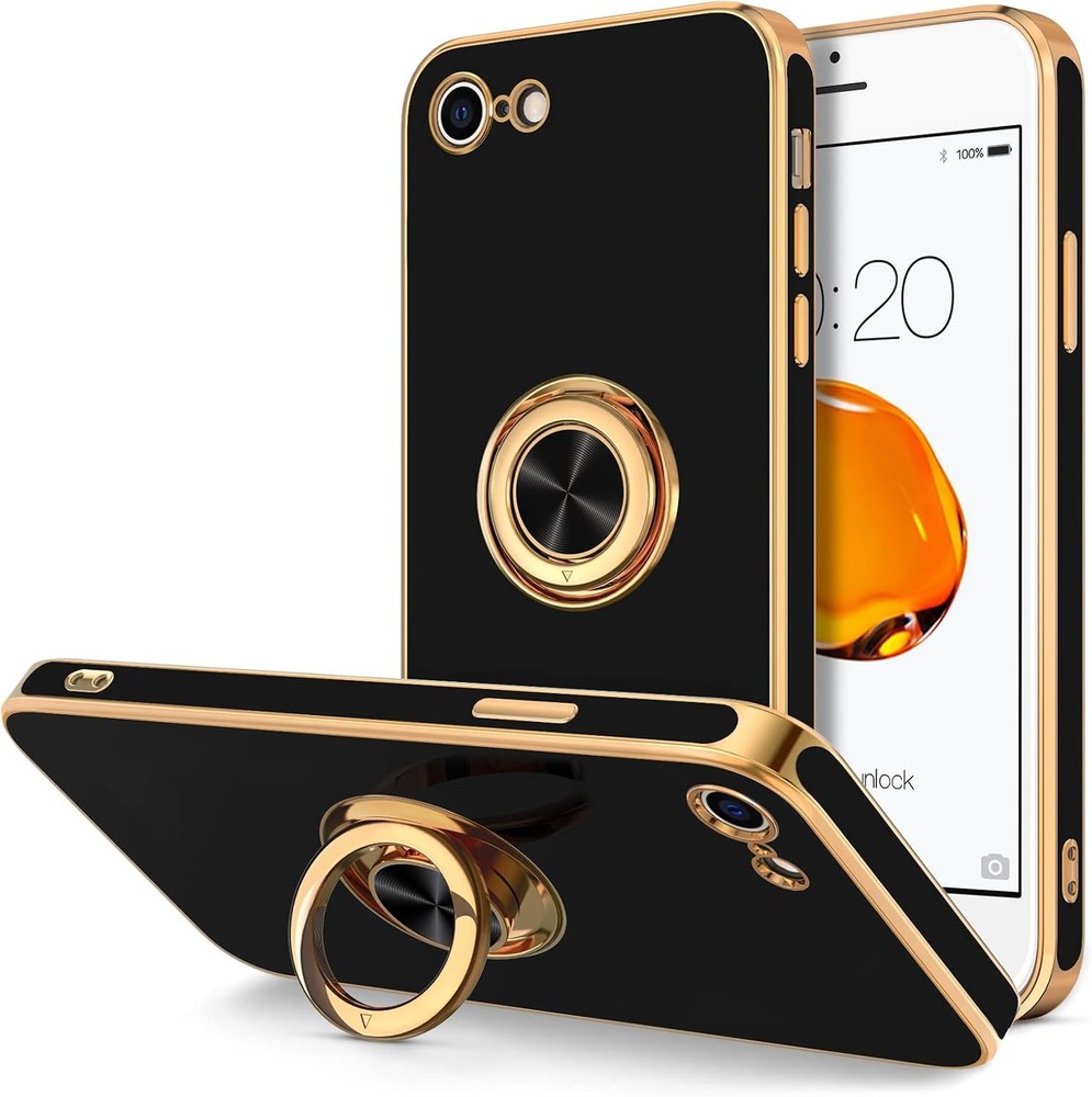Case for iPhone SE 2022, iPhone SE 2020, iPhone 7, iPhone 8 with Ring Holder Sta