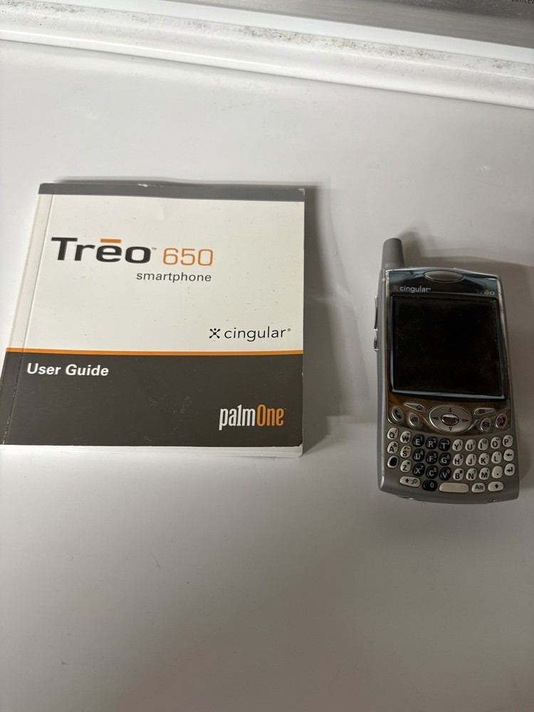 Palm One Cingular Treo 650 Cell Smartphone Silver qwerty bluetooth With Manual