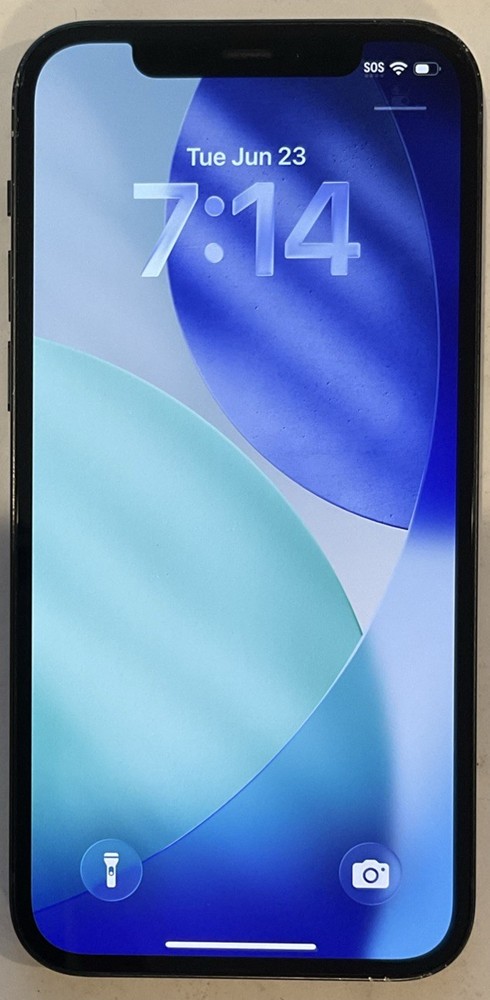 USED BLACK GSM UNLOCKED iPhone 12, 64GB A2172 MGF43LL/A WITH 84% BATTERY HEALTH