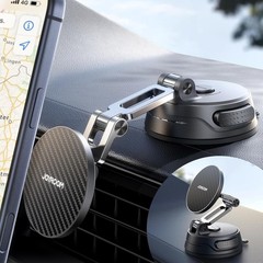 Car Mount for iPhone 17 Pro Max, [Tri-Fold] 360° Rotation iPhone Car Holder
