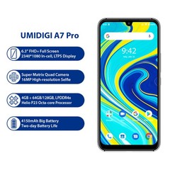 UMIDIGI A7 Pro 4GB+64GB/128GB Dual SIM Unlocked Octa Core Smartphone Android