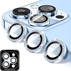 Diamond Camera Lens Protector for iPhone 14 Pro/14 Pro Max, Glitter Cover
