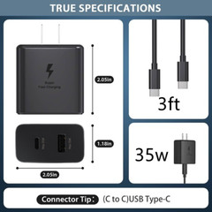 35W Super Fast Charger Adapter + Type C Cable For Samsung GALAXY S21 S22 S23 S24