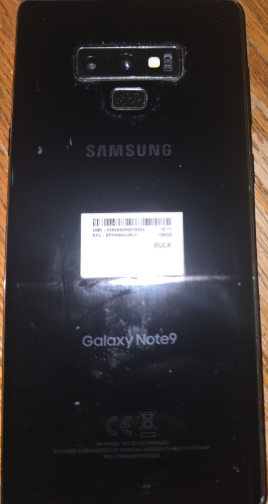 Samsung Galaxy Note9 Black SM-N960U USB Type-C Bar Smartphone
