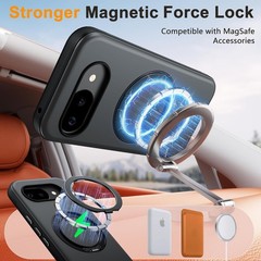 Google Pixel 10a Case with 360°Spin Magnetic Stand, Slim Protective Case, Slate