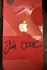 TIM COOK SIGNED Apple BAR iPhone SE Red 2026 Unlocked iOS Smartphone + AUTOGRAPH