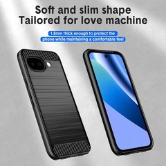 Designed for Google Pixel 10a Case, Slim Shockproof TPU Bumper Cover, Black