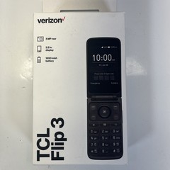 TCL Flip 3 T435V Verizon Unlocked 16GB Flip Phone 4G LTE Gray