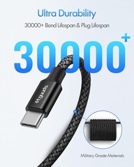 2-Pack 60W USB-C Fast Charger for iPhone 15 Pro Max, Samsung Galaxy S25, 6ft
