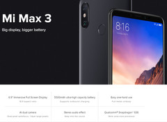 Xiaomi Max 3 4G Smartphone Global ROM Unlocked Dual SIM