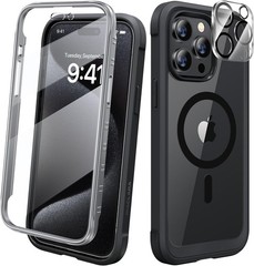 Designed for iPhone 15 Pro Max Case, Full Body Rugged with Anti-Scratch Screen P