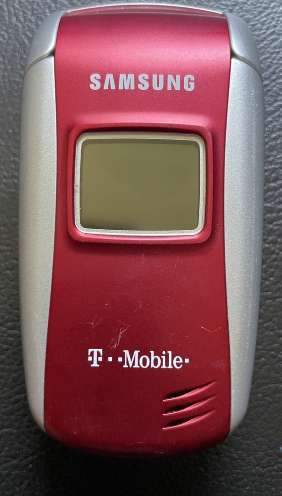 Samsung SGH-T209 Red/Silver (T-Mobile) Flip Cell Phone.