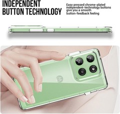 1. For Motorola Moto Edge 2025 Case: Military-Grade Shockproof Cover, Clear 2.
