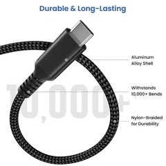 60W Fast USB-C Charger for Samsung Galaxy Z Fold/Flip with 6.6FT Cable