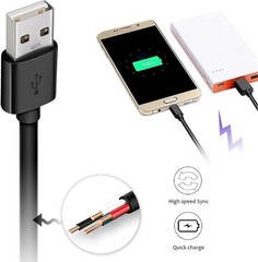 Fast Charge 2-Pack Micro USB Cables 10Ft & 6Ft for Android Devices