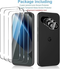 Anoowkoa 3 Pack for Google Pixel 10a（6.3 inch） Screen Protector Tempered Glass F
