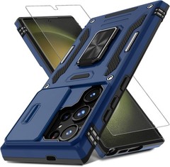 Case for Samsung Galaxy S25 Ultra with Slide Camera Cover + Screen Protector, Na