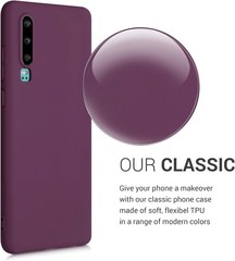 Soft Slim Protective TPU Silicone Cover Case for Huawei P30 – Bordeaux Violet
