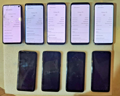 Lot of 9 Samsung Smartphones – Galaxy S8, S9 & S10e –For Parts or Repair “Read!!