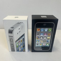 Apple iPhone 3GS Black & iPhone 4 White Bundle – Original Boxes & Chargers