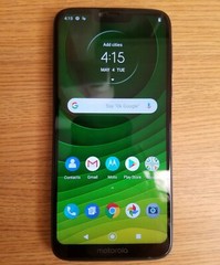 *AS-IS* Motorola Moto G7 Supra XT1955-5 (Cricket Wireless, Marine Blue, 32GB)