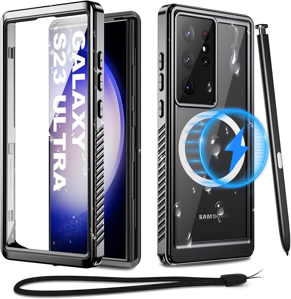 Samsung Galaxy S23 Ultra Waterproof Case, Built-in Magnetic & Screen Protector,