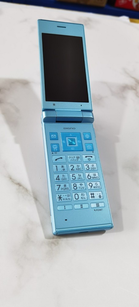 KYOCERA 702KC Digno Keitai 2 Android Flip Phone ANDROID Blue from Japan unlocked