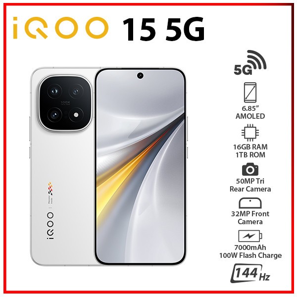 iQOO 15 5G 16GB+1TB LEGEND Dual SIM Octa Core Unlocked Android Cell Phone