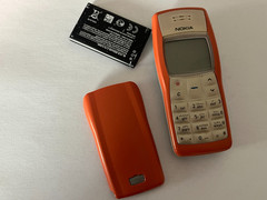 Finland Nokia 1100 – 240KB – (Red-Orange) (Unlocked) Gsm Vintage Mobile Phone