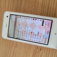 docomo × Q-pot. SH-04C feature phone main unit Sharp Biscuit white milk Japan