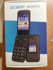 Alcatel SMARTFLIP 4G LTE Flip Phone 4GB Black Big Buttons AT&T Prepaid 4052r New