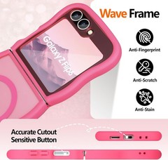 Z Flip 6 Case Soft TPU+Hard Transparent PC Cute Lovely Strap Military Drop Prote
