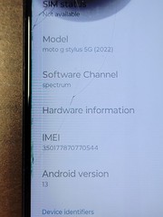 Motorola Moto G Stylus – 128 GB – Blue (Cricket Wireless) Broken Screen