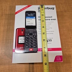 Jitterbug Flip2 Easy to Use Seniors Flip Cell Phone Red in Color SEALED Lively!