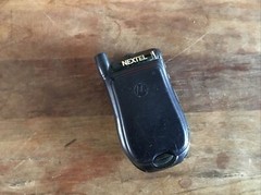 Motorola Nextel Dragon i90c i Series Cellular Cell Flip Phone Silver Black