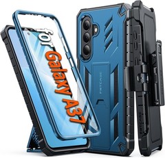 Samsung Galaxy A37 Case with Belt-Clip Holster, Kickstand, and Screen Protector