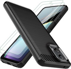 For Motorola Moto G 5G 2024 Black Armor Case Flexible Heavy-Duty