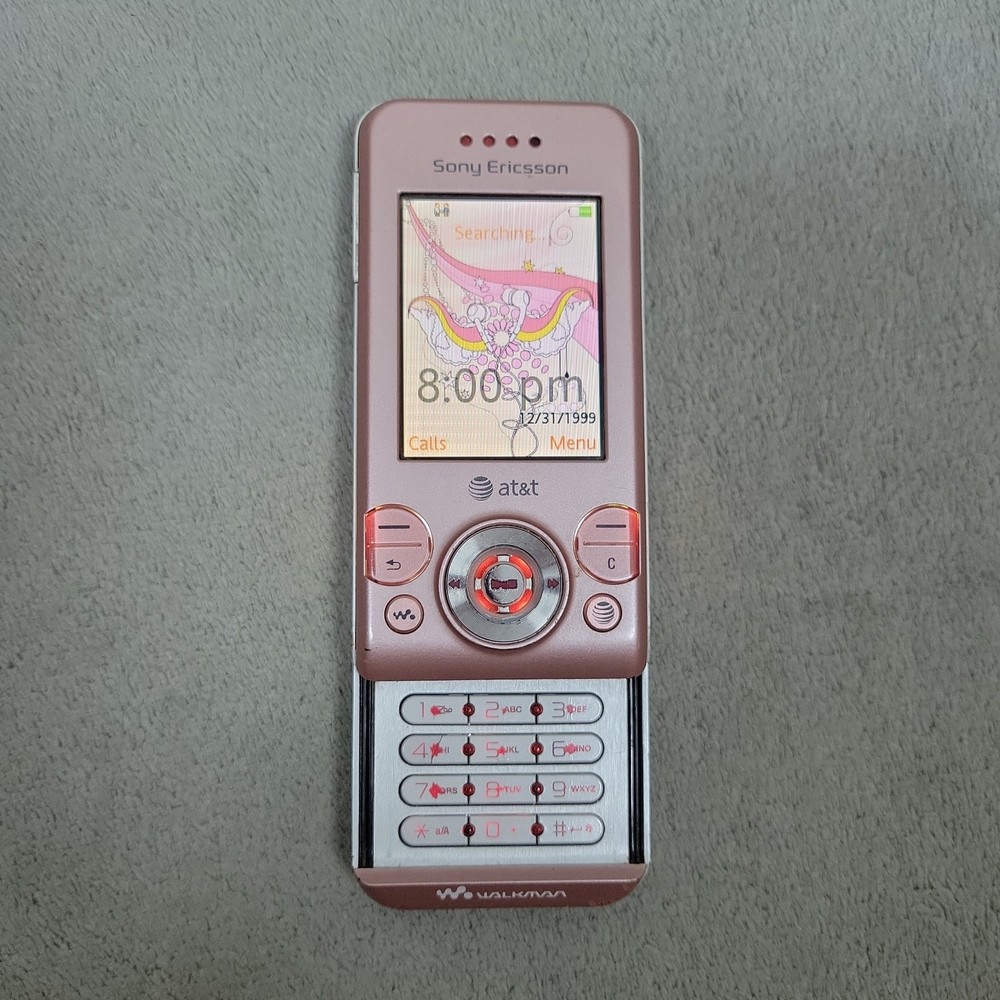Sony Ericsson Walkman W580i Pink AT&T Slider Cell Phone Tested Works Rare