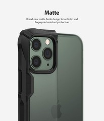 Fusion-X Matte iPhone 11 Pro Max Case, Anti Glare Fingerprint Resistant – Black