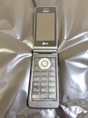 LG VN220 Exalt Verizon Unlocked 4G VoLTE Camera Flip Phone Silver. Good Cond.