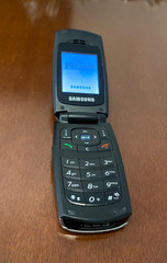 Vintage Samsung SGH-X160 Black & Silver Working Cell Phone Tested