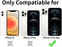 2-Pack Screen Protector for iPhone 12 Pro Max, Clear 9H Tempered Glass Film
