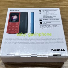 Nokia 105 4G Dual Sim Mobile Phone (Unlocked) Black Blue 1.8″ 1020mAh Original