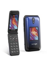 Schok Flip Phone 3.2 Display 8GB Blue Oversized Keyboard.